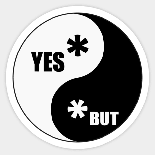 Yin and yang asterisk Sticker